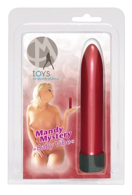 Mandy Mystery Baby Vibe Mini Wibrator Czerwony Metaliczny 13cm