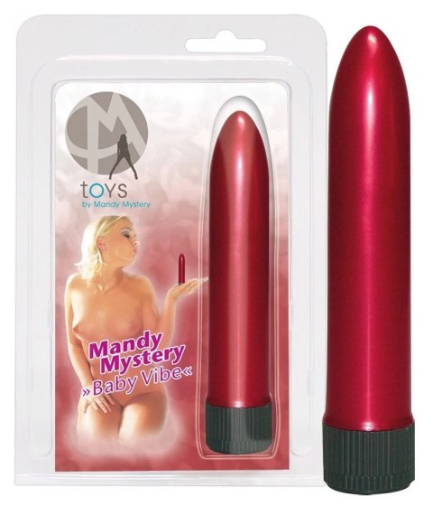 Mandy Mystery Baby Vibe Mini Wibrator Czerwony Metaliczny 13cm Mandy Mystery Baby Vibe Mini Wibrator Czerwony Metaliczny 13cm