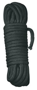 Shibari Bondage Lina bawełniana czarna 7 m wytrzymała pleciona