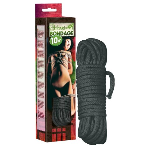 Shibari Bondage lina bawełniana czarna 10m do zastosowań intymnych Shibari Bondage lina bawełniana czarna 10m do zastosowań intymnych