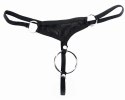 Svenjoyment Stringi męskie XL czarne z odpinanym pierścieniem 5 cm