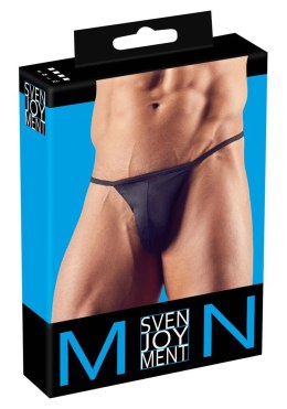 Svenjoyment Stringi męskie czarne M elastyczny połysk anatomiczny kroj
