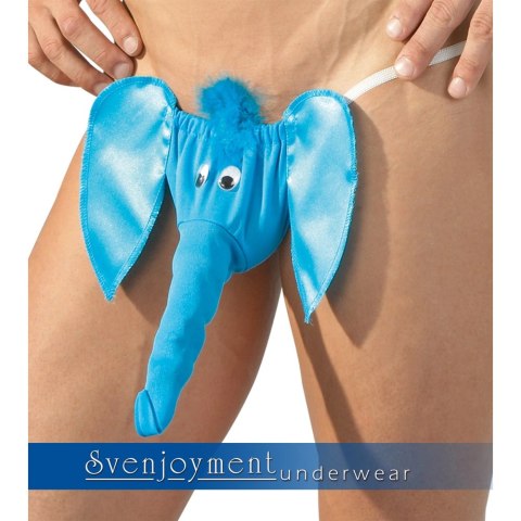 Svenjoyment Stringi męskie w stylu słonia z trąbą niebieskie S-L Svenjoyment Stringi męskie w stylu słonia z trąbą niebieskie S-L