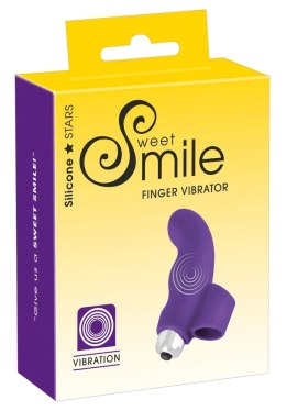 Sweet Smile Wibrator Palcowy Zakrzywiony Fioletowy 9,3 cm