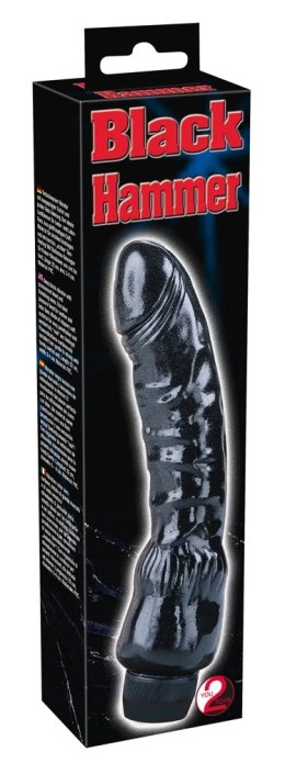 You2Toys Black Hammer - wibrator wielofunkcyjny czarny 22 cm