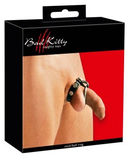 Bad Kitty - Czarny pasek z wymiennymi pierścieniami, regulowany, 3 rozmiary