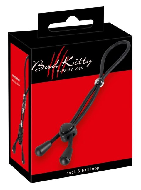 Bad Kitty Pierścień regulowany czarny - silikonowy system zaciskowy 38 cm Bad Kitty Pierścień regulowany czarny - silikonowy system zaciskowy 38 cm