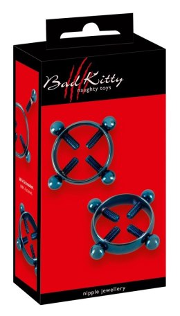 Bad Kitty Zaciski na sutki Blue Moon z 4 śrubami, stal nierdzewna