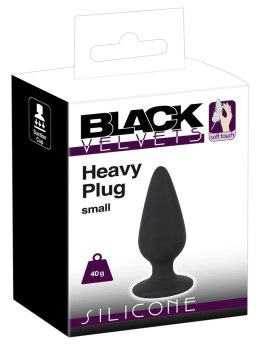Black Velvets Plug stożkowy silikonowy mały 7,8 cm czarny 40 g