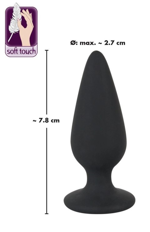 Black Velvets Plug stożkowy silikonowy mały 7,8 cm czarny 40 g Black Velvets Plug stożkowy silikonowy mały 7,8 cm czarny 40 g