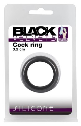Black Velvets silikonowy pierścień anatomiczny 3,2 cm czarny