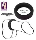 Black Velvets silikonowy pierścień anatomiczny 3,2 cm czarny