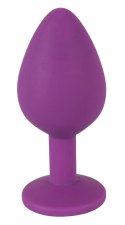 Colorful Joy Korek dekoracyjny z kamieniem fioletowy silikon 8 cm