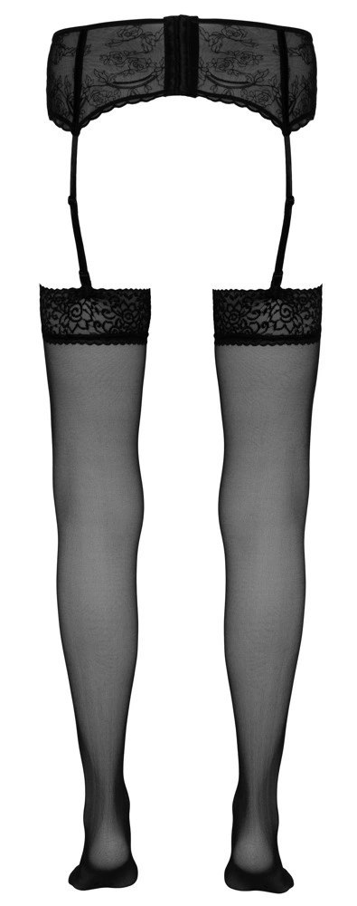 Cottelli LEGWEAR Klasyczne Pończochy Czarne z Koronkowym Wykończeniem Cottelli LEGWEAR Klasyczne Pończochy Czarne z Koronkowym Wykończeniem