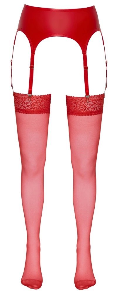 Cottelli Legwear Klasyczne Pończochy Czerwone z Koronką 20 den Cottelli Legwear Klasyczne Pończochy Czerwone z Koronką 20 den