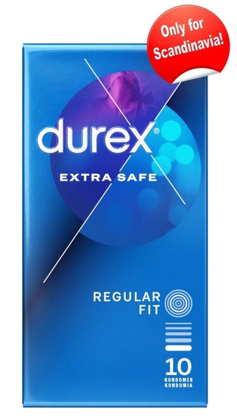 Durex Extra Safe 10 szt. - precyzyjnie anatomiczny, mocno nawilżony model Durex Extra Safe 10 szt. - precyzyjnie anatomiczny, mocno nawilżony model