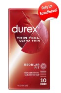 Durex Feel Thin – Prezerwatywy Wyjątkowo Cienkie 10 szt. | Naturalne Odczucia + Niezawodna Ochrona