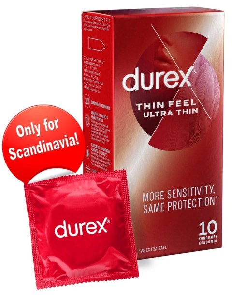 Durex Feel Thin – Prezerwatywy Wyjątkowo Cienkie 10 szt. | Naturalne Odczucia + Niezawodna Ochrona Durex Feel Thin – Prezerwatywy Wyjątkowo Cienkie 10 szt. | Naturalne Odczucia + Niezawodna Ochrona