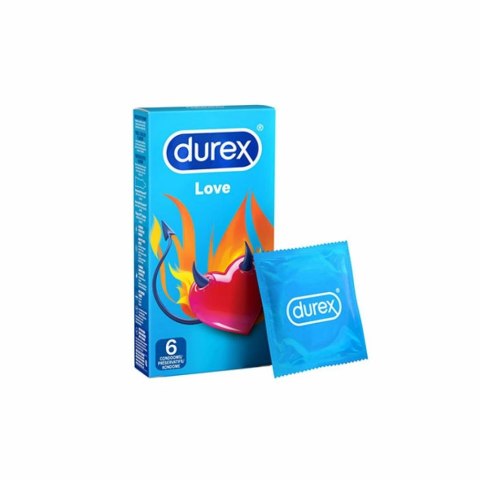 Durex Love 6 szt. - prezerwatywy lateksowe, gładkie, silikonowy lubrykant Durex Love 6 szt. - prezerwatywy lateksowe, gładkie, silikonowy lubrykant