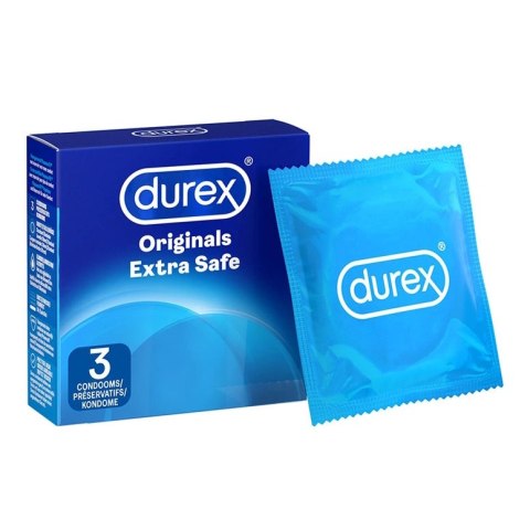 Durex Originals Extra Safe prezerwatywy 3 sztuki szerokość 56 mm Durex Originals Extra Safe prezerwatywy 3 sztuki szerokość 56 mm