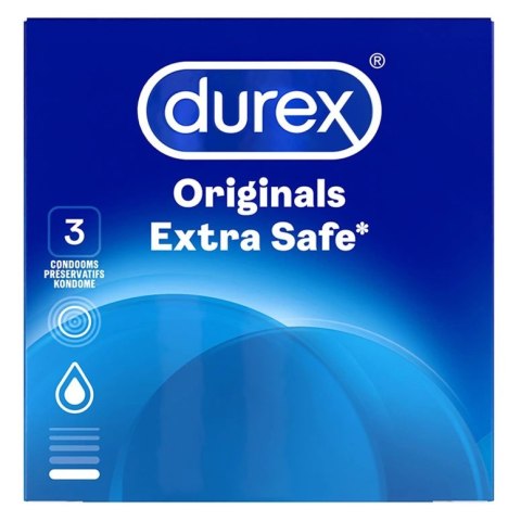 Durex Originals Extra Safe prezerwatywy 3 sztuki szerokość 56 mm Durex Originals Extra Safe prezerwatywy 3 sztuki szerokość 56 mm