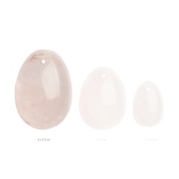 La Gemmes Yoni Egg Rose Quartz L - naturalny kamień, duży rozmiar