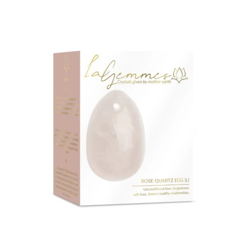 La Gemmes Yoni Egg Rose Quartz L - naturalny kamień, duży rozmiar La Gemmes Yoni Egg Rose Quartz L - naturalny kamień, duży rozmiar