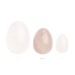 La Gemmes Yoni Egg Rose Quartz M - naturalny kwarc rożowy, rozmiar M
