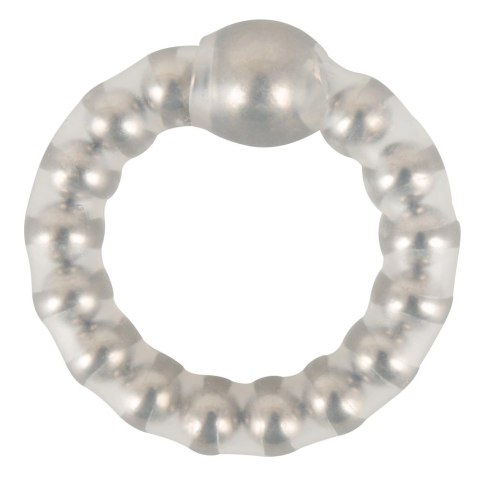 NMC - Pierścień silikonowy z metalowymi kulkami, elastyczny 2,5 cm NMC - Pierścień silikonowy z metalowymi kulkami, elastyczny 2,5 cm