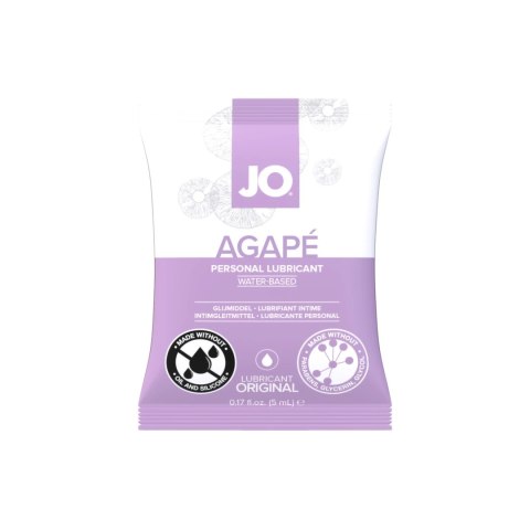 System JO Agape Lubrykant w saszetce 5 ml - do skory wrażliwej System JO Agape Lubrykant w saszetce 5 ml - do skory wrażliwej