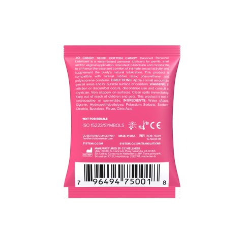 System JO Candy Shop Cotton Candy żel nawilżający 5 ml saszetka System JO Candy Shop Cotton Candy żel nawilżający 5 ml saszetka