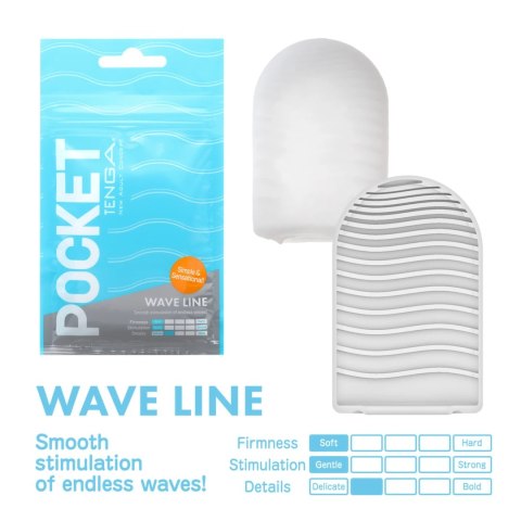 Tenga Pocket Stroker Wave Line - kompaktowy model podrożny elastyczny Tenga Pocket Stroker Wave Line - kompaktowy model podrożny elastyczny