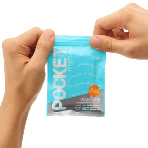 Tenga Pocket Stroker Wave Line - kompaktowy model podrożny elastyczny Tenga Pocket Stroker Wave Line - kompaktowy model podrożny elastyczny