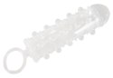 You2Toys Crystal - Transparentna nakładka z wypustkami i pierścieniem 11 cm