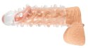 You2Toys Crystal - Transparentna nakładka z wypustkami i pierścieniem 11 cm