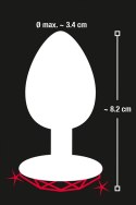 You2Toys Diamond Plug Medium czerwony kamień 8,2 cm aluminium