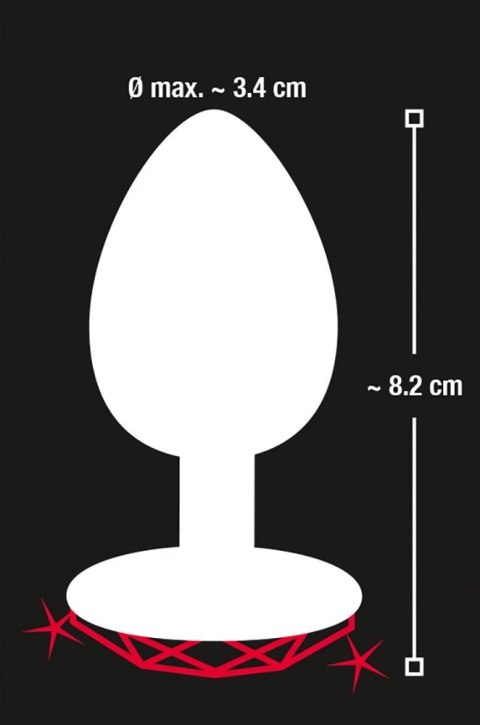 You2Toys Diamond Plug Medium czerwony kamień 8,2 cm aluminium You2Toys Diamond Plug Medium czerwony kamień 8,2 cm aluminium