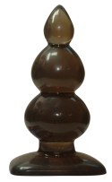 You2Toys Drops Plug średni czarno-przezroczysty 14 cm PVC