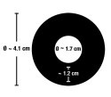 You2Toys Elastyczny pierścień wspierający TPE 4,1 cm czarny