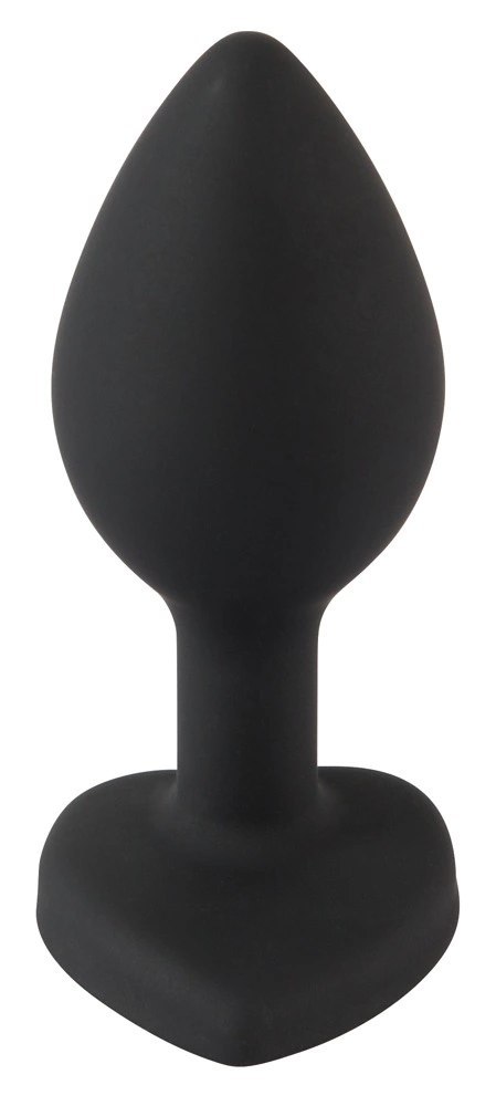 You2Toys Korek silikonowy serce z kryształem 7,3 cm czarny You2Toys Korek silikonowy serce z kryształem 7,3 cm czarny