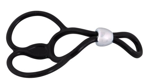 You2Toys Potrojny Pierścień Regulowany Czarny Silikon 13cm You2Toys Potrojny Pierścień Regulowany Czarny Silikon 13cm