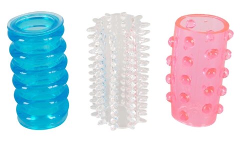You2Toys Zestaw 3 elastycznych nakładek stymulujących TPE kolorowe 4,5 cm You2Toys Zestaw 3 elastycznych nakładek stymulujących TPE kolorowe 4,5 cm