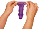 You2Toys elastyczna nakładka stymulująca z wypustkami fioletowa 14,5 cm