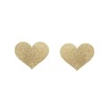 Bijoux Indiscrets Flash Heart Gold - Złote naklejki dekoracyjne serca