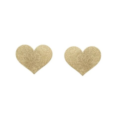 Bijoux Indiscrets Flash Heart Gold - Złote naklejki dekoracyjne serca Bijoux Indiscrets Flash Heart Gold - Złote naklejki dekoracyjne serca