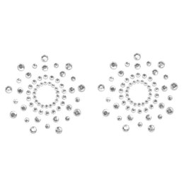 Bijoux Indiscrets Mimi Silver - dekoracyjna biżuteria na piersi, 2 szt.