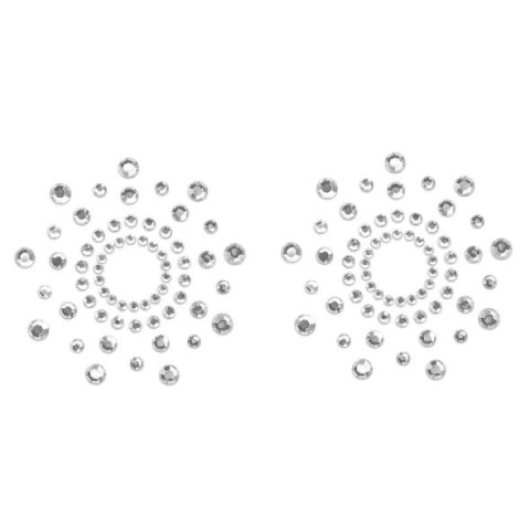Bijoux Indiscrets Mimi Silver - dekoracyjna biżuteria na piersi, 2 szt. Bijoux Indiscrets Mimi Silver - dekoracyjna biżuteria na piersi, 2 szt.