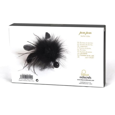 Bijoux Indiscrets Pom Pom elegancki tickler z piorek czarny Bijoux Indiscrets Pom Pom elegancki tickler z piorek czarny