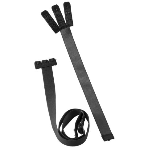 Bye Bra Flexible Low Back Straps 3 haftki czarny/biały regulowane Bye Bra Flexible Low Back Straps 3 haftki czarny/biały regulowane