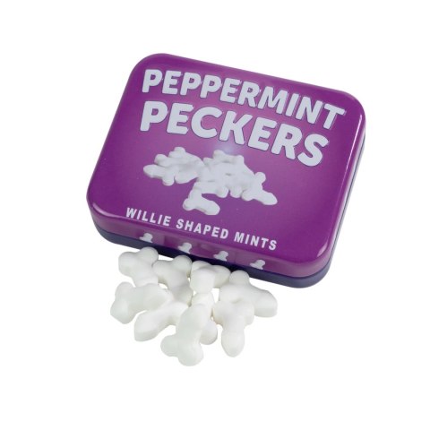 Candyprints Peppermint Peckers Mini miętowki w metalowym opakowaniu 45g Candyprints Peppermint Peckers Mini miętowki w metalowym opakowaniu 45g